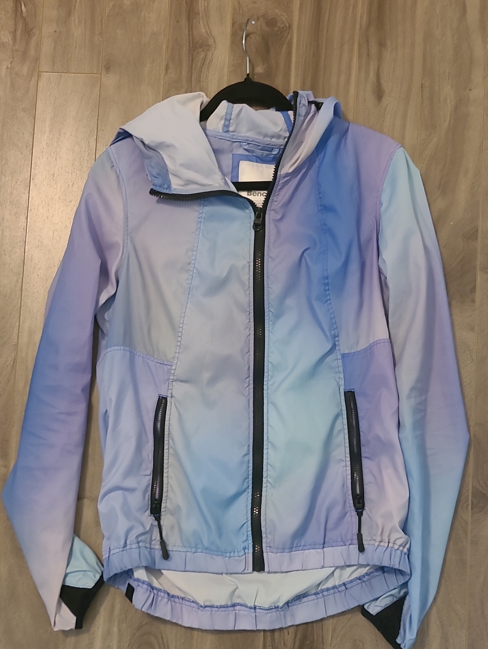 Bench Lavender and Light Blue Ombre Hooded Running Jacket